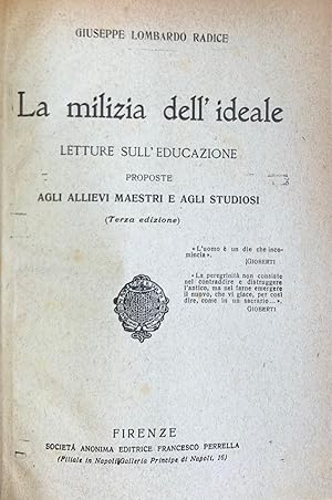 Imagen del vendedor de LA MILIZIA DELL'IDEALE a la venta por libreria minerva