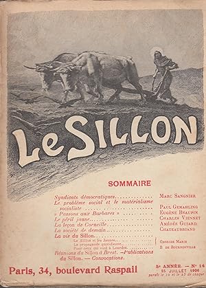 Imagen del vendedor de Le Sillon 25 juillet 1906 a la venta por PRISCA