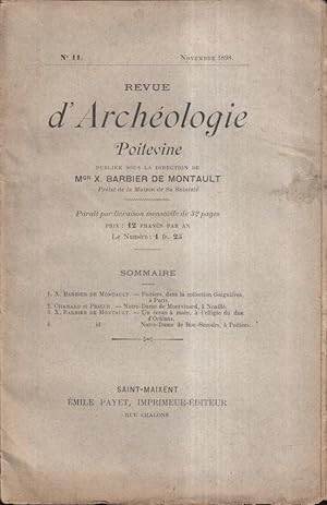 Seller image for Revue d'Archologie Poitevine n 11 novembre 1898 for sale by PRISCA