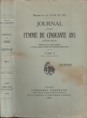 Imagen del vendedor de Journal d'une femme de cinquante ans 1778- 1815 tome 2 a la venta por PRISCA