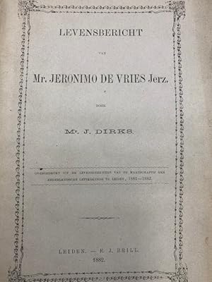 Levenbericht van Mr. Jeronimo de Vries