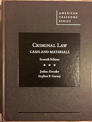 Image du vendeur pour Cases and Materials on Criminal Law (American Casebook Series) mis en vente par -OnTimeBooks-