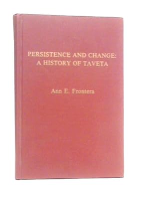 Imagen del vendedor de Persistence and Change: A History of Taveta a la venta por World of Rare Books