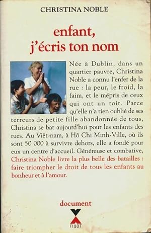 Image du vendeur pour Enfant j'ecris ton nom - Christina Noble mis en vente par Book Hmisphres