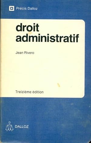 Imagen del vendedor de Droit administratif - Jean Rivero a la venta por Book Hmisphres