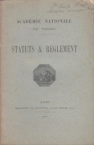 Image du vendeur pour Acadmie Nationale de Reims - Statuts & Rglements. mis en vente par PRISCA
