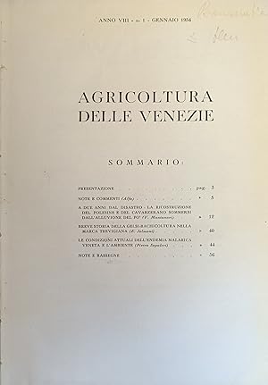 Seller image for AGRICOLTURA DELLE VENEZIE. ANNO VIII for sale by libreria minerva
