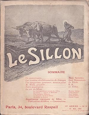 Bild des Verkufers fr Le Sillon. - 12 Anne - N 9 - 10 Mai 1905. zum Verkauf von PRISCA