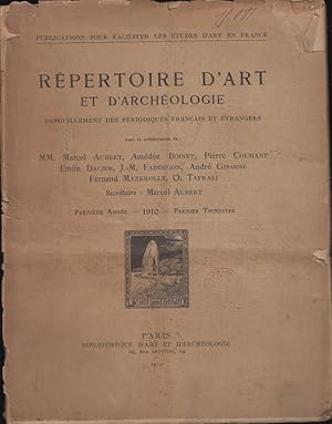 Seller image for Rpertoire d'Art et d'Archologie. Dpouillement des Priodiques franais et trangers. - 1 Anne - 1910 - Premier Trimestre. for sale by PRISCA