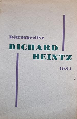 Seller image for Richard Heintz.Rtrospective Lige 28.05-21.06.1931 for sale by La Redoute