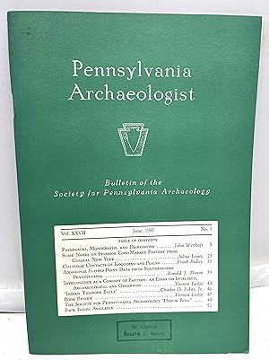 Seller image for Pennsylvania Archaeologist Bulletin. Volume XXVII, No. 1; June, 1957 for sale by Prestonshire Books, IOBA