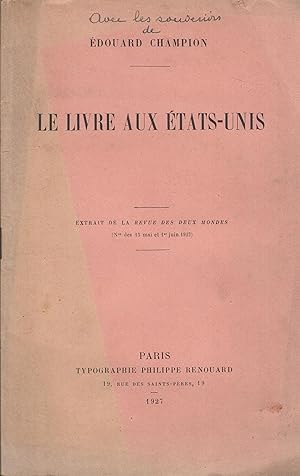 Seller image for Le Livre aux tats-Unis for sale by PRISCA