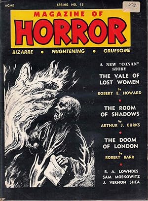Bild des Verkufers fr Magazine of Horror #15; The Vale of Lost Women; The Room of Shadows; The Doom of London zum Verkauf von Kenneth Mallory Bookseller ABAA