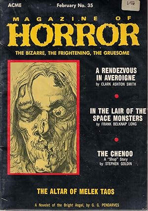 Bild des Verkufers fr Magazine of Horror #35; A Rendezvous in Averoigne; In the Lair of the Space Monsters; The Chenoo; The Altar of Melek Taos zum Verkauf von Kenneth Mallory Bookseller ABAA
