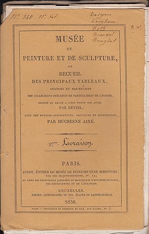 Image du vendeur pour Muse de peinture et de sculpture, ou, Recueil des principaux tableaux, statues et bas-reliefs des collections publiques et particulires de l'Europe livraison 97 mis en vente par PRISCA