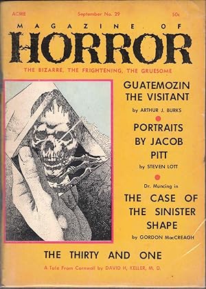 Bild des Verkufers fr Magazine of Horror #29; Guatemozin the Visitant; Portraits by Jacob Pitt; The Case of the Sinister Shape; The Thirty and One zum Verkauf von Kenneth Mallory Bookseller ABAA