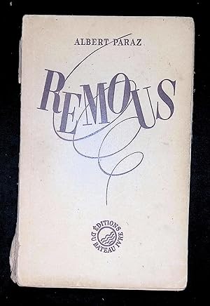 Imagen del vendedor de Remous a la venta por LibrairieLaLettre2