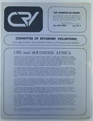 Committee of Returned Volunteers. CRV National Newsletter January-February, 1970