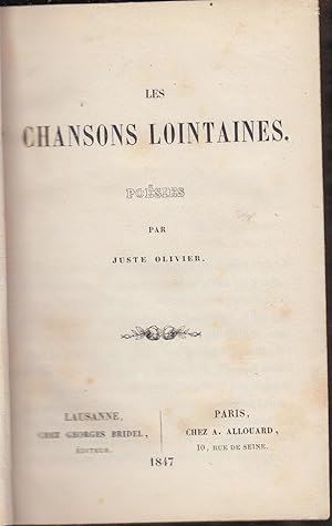 Seller image for Les chansons lointaines. Posies. for sale by PRISCA