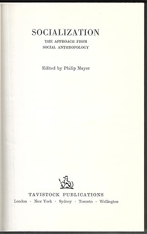 Seller image for Socialization. The Approach from Social Anthropology. (= A.S.A. Monographs.8.) for sale by Antiquariat Bibliomania