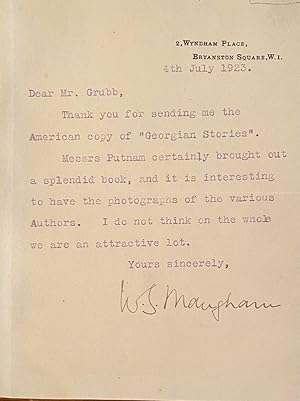 Signed type-written letter