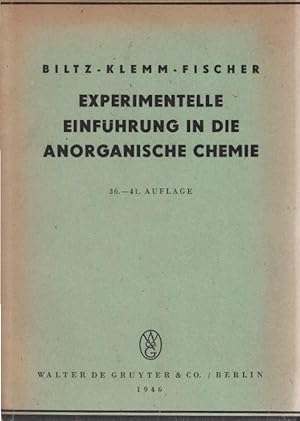 Image du vendeur pour Experimentelle Einfhrung in die anorganische Chemie. Heinrich Biltz mis en vente par Schrmann und Kiewning GbR