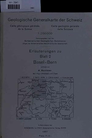 Bild des Verkufers fr Erluterungen zu Blatt 2. Basel-Bern. AA-3941 zum Verkauf von Antiquariat Bookfarm