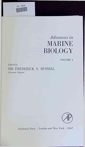 Seller image for Advances in Marine Biology. AD-0648. Volume 5 for sale by Antiquariat Bookfarm