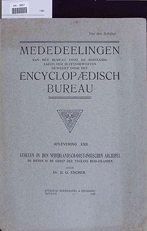 Seller image for Atollen in den Nederlandsch-Oost-Indischen archipel : de riffen in de groep der Toekang Besi-eilanden. for sale by Antiquariat Bookfarm