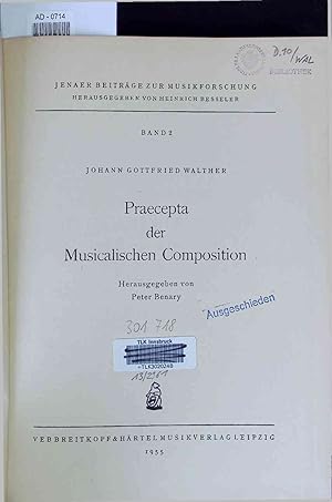 Praecepta der Musicalischen Composition. AD-0714. Band 2