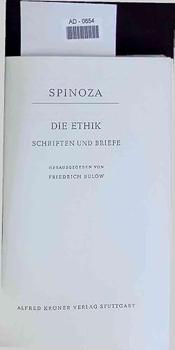 Bild des Verkufers fr Spinoza. Die Ethik. Schriften und Briefe. zum Verkauf von Antiquariat Bookfarm