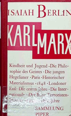 Bild des Verkufers fr Karl Marx: Sein Leben und sein Werk. Edition Theorie und Kritik zum Verkauf von books4less (Versandantiquariat Petra Gros GmbH & Co. KG)