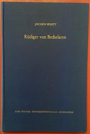 Image du vendeur pour Rdiger von Bechelaren. Studien zum zweiten Teil des Nibelungenliedes mis en vente par biblion2