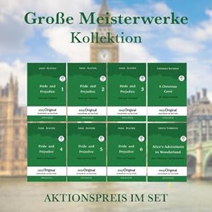 Bild des Verkufers fr Groe Meisterwerke Kollektion Hardcover (Bcher +8 MP3 Audio-CDs) - Lesemethode von Ilya Frank - Zweisprachige Ausgabe Englisch-Deutsch (mit kostenlosem Audio-Download-Link) : Ungekrzter Originaltext - Englisch durch Spa am Lesen lernen, auffrischen und perfektionieren zum Verkauf von AHA-BUCH GmbH