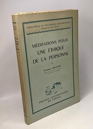 Image du vendeur pour Mditations pour une thique de la personne mis en vente par crealivres