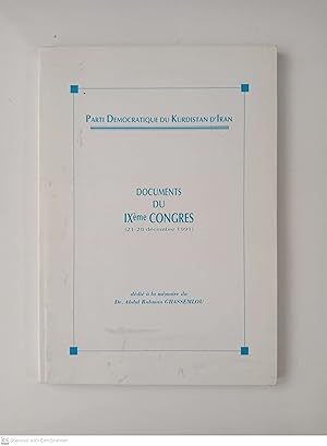 Imagen del vendedor de Documents du IXme Congres (21-28 dcembre 1991) a la venta por Llibres Capra