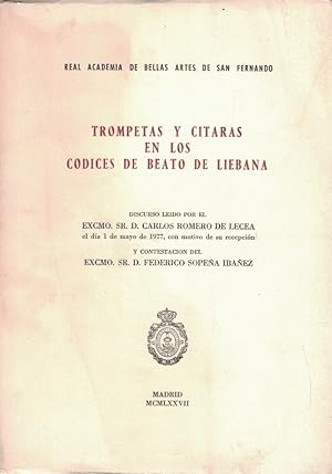 Imagen del vendedor de TROMPETA Y CTARAS EN LOS CDICES DE BEATO DE LIEBANA. Discurso. a la venta por Librera Torren de Rueda