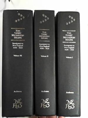 Immagine del venditore per The great migration begins: immigrants to New England 1620-1633, volumes 1-3 venduto da Cotswold Internet Books