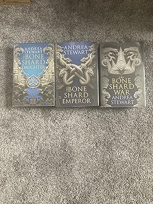 Seller image for THE DROWNING EMPIRE TRILOGY: THE BONE SHARD DAUGHTER; THE BONE SHARD EMPEROR; THE BONE SHARD WAR: SIGNED EXCLUSIVE UK FIRST EDITION SET for sale by Books for Collectors