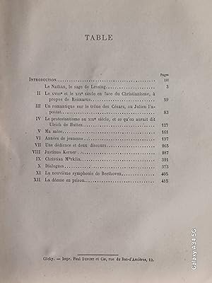 Imagen del vendedor de Essais d histoire religieuse et melanges litteraires a la venta por aramaiobrothers