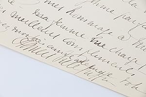 Lettre autographe datée et signée adressée à Edouard Ducoté à propos de la nièce de Julia Daudet ...