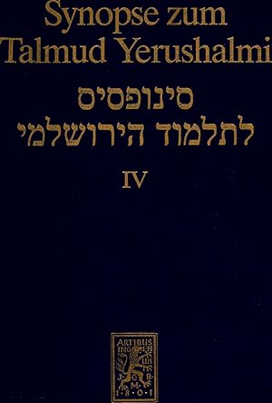 Bild des Verkufers fr Synopse zum Talmud Yerushalmi Band IV: Ordnung Neziqin Ordnung Toharot: Nidda zum Verkauf von avelibro OHG
