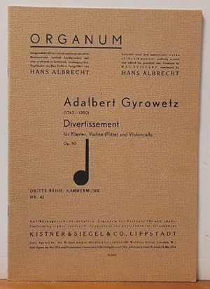 Bild des Verkufers fr Divertissement fr Klavier, Violine (Flte) und Violoncello Op. 50 zum Verkauf von ANTIQUARIAT H. EPPLER