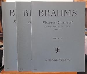 Klavier-Quartett für Klavier, Violine, Viola und Violoncello. Urtext (3 Bände: g-moll Opus 25; A-...