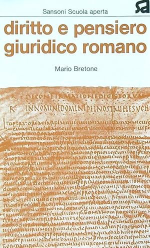 Immagine del venditore per Diritto e pensiero giuridico romano venduto da Librodifaccia