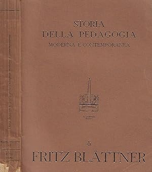 Bild des Verkufers fr Storia della pedagogia moderna e contemporanea zum Verkauf von Biblioteca di Babele