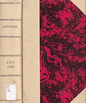 Bild des Verkufers fr Language, volume LXVI, anno 1990 Journal of the linguistic society of America zum Verkauf von Biblioteca di Babele