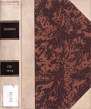 Seller image for Hermes, volume CIII, anno 1975 Zeitschrift fur klassische philologie for sale by Biblioteca di Babele