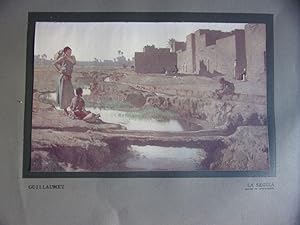 Planche couleur 1925 tiree de l illustration d' apres une toile 1888 de guillaumet la seguia pres...