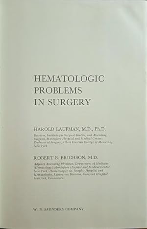 HEMATOLOGIC PROBLEMS IN SURGERY.